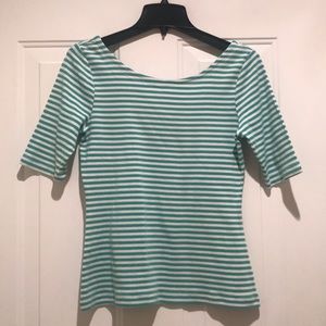 Sale-MUST SELL! Banana Republic Green/White Top!